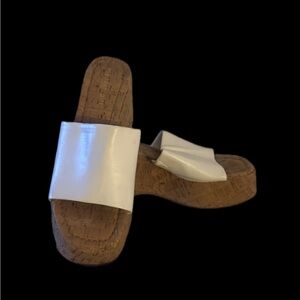 Madden Girl White Cork Mules